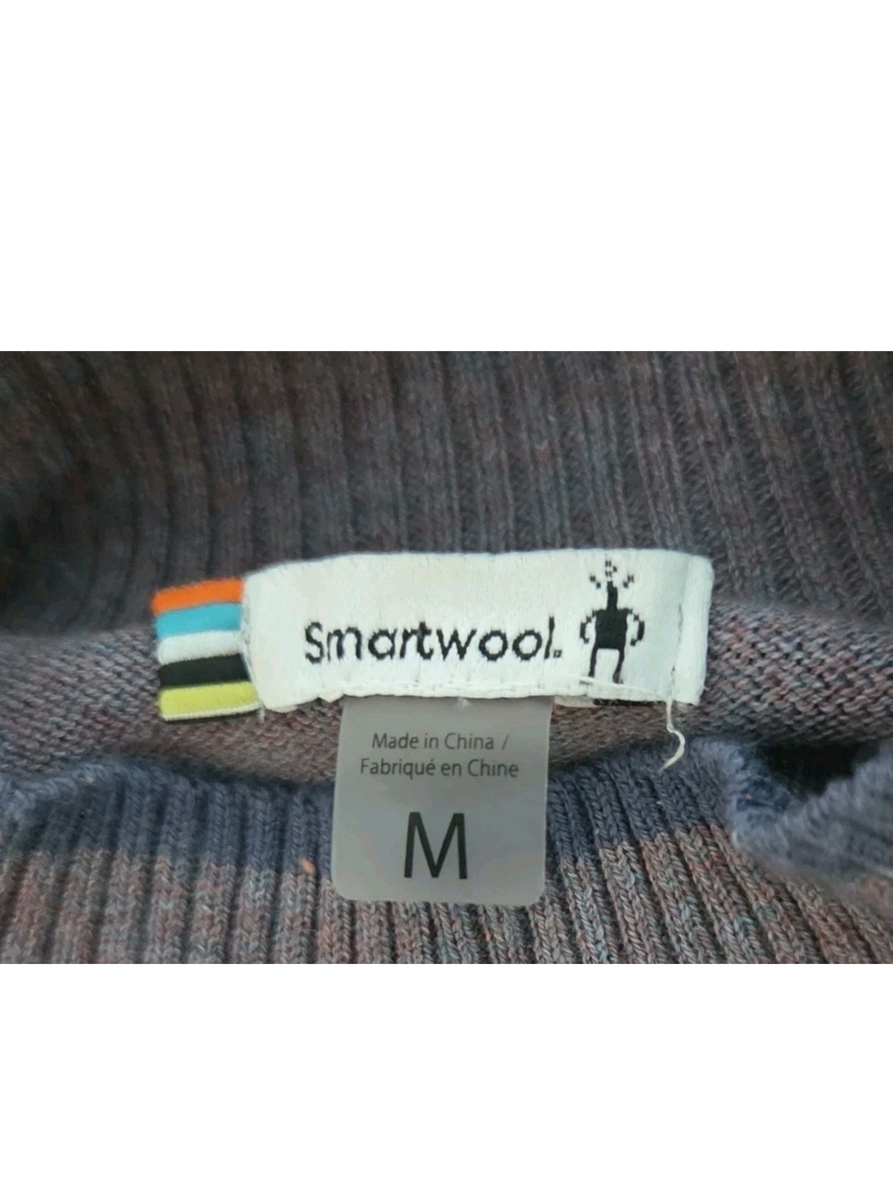 Smartwool Edgewood Mock Neck Sweater Merino Wool Blend Purple Sweater Size M - Picture 6 of 8
